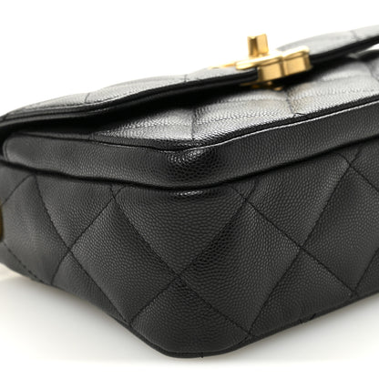 Chanel Shiny Caviar Quilted Mini Flap Black 9 of 10