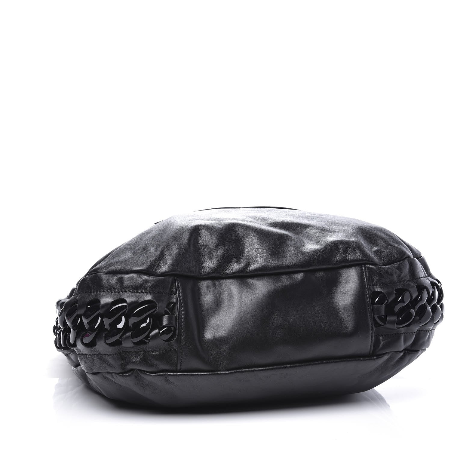 Chanel Calfskin Modern Chain Rhodoid Hobo Black 3 of 10