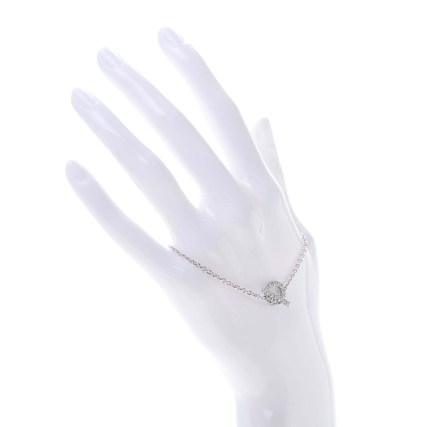Hermes 18K White Gold Diamond Finesse Bracelet ST 2 of 5