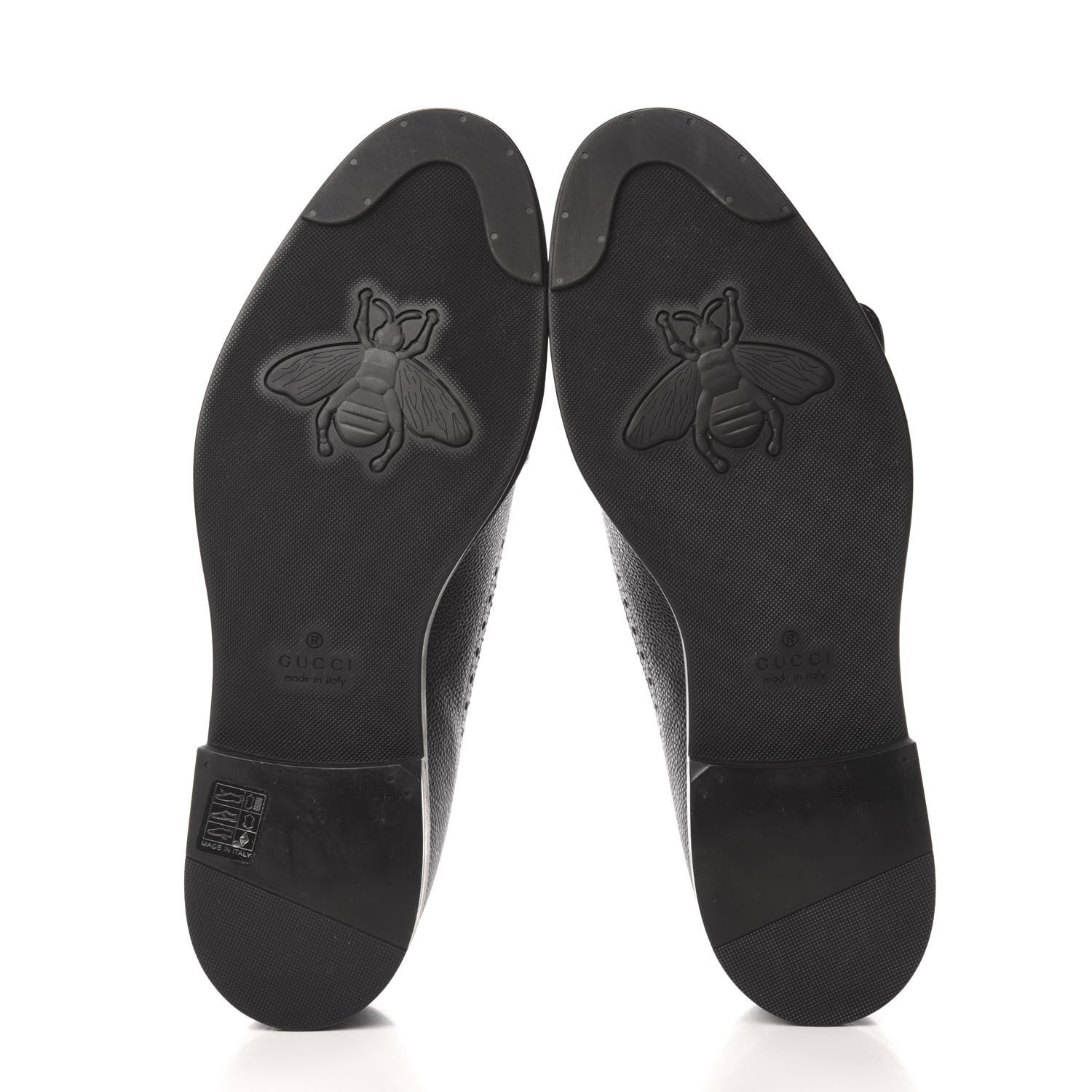 Gucci Pebbled Calfskin Dionysus Web Mens Martins Shoes 11 Black 5 of 8