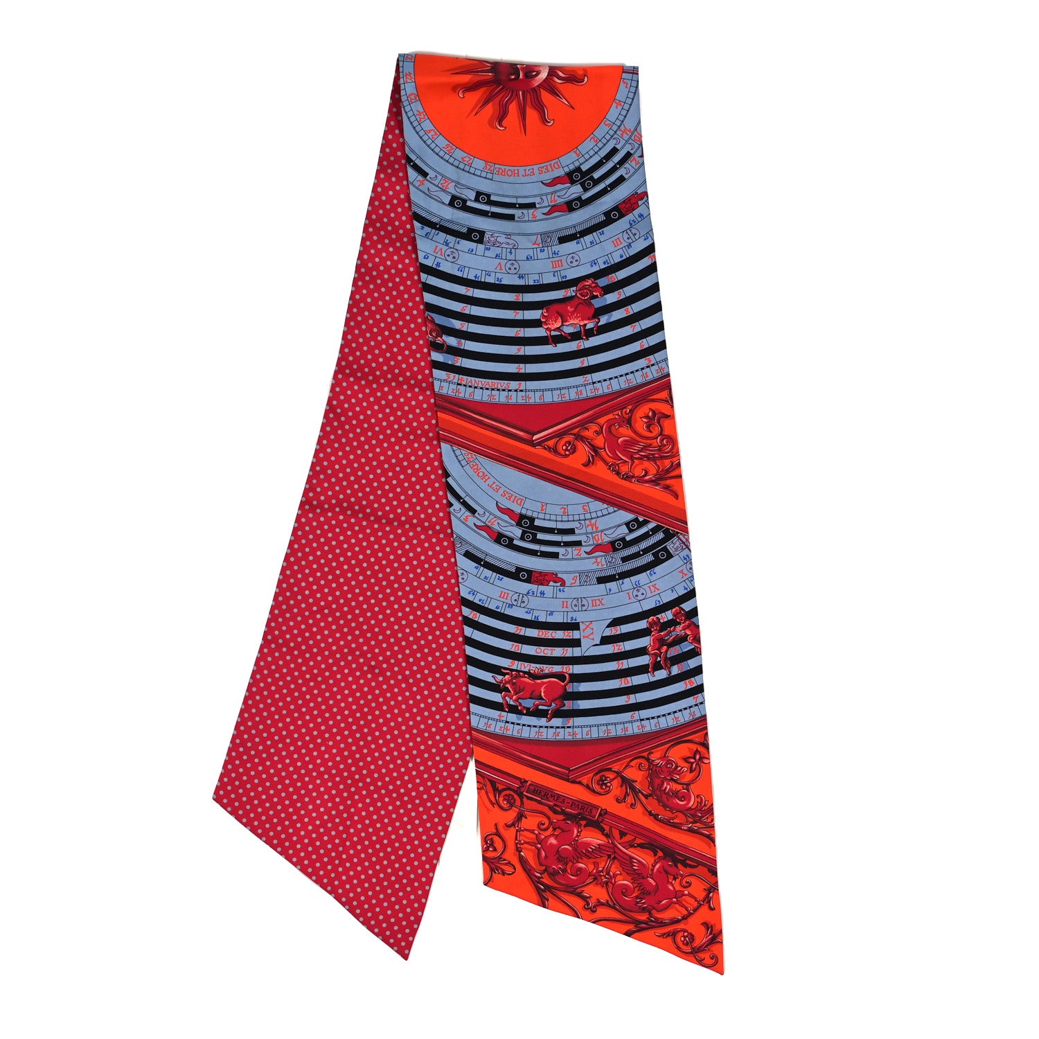 Hermes Silk Dies Et Hore Maxi Twilly 2 of 3