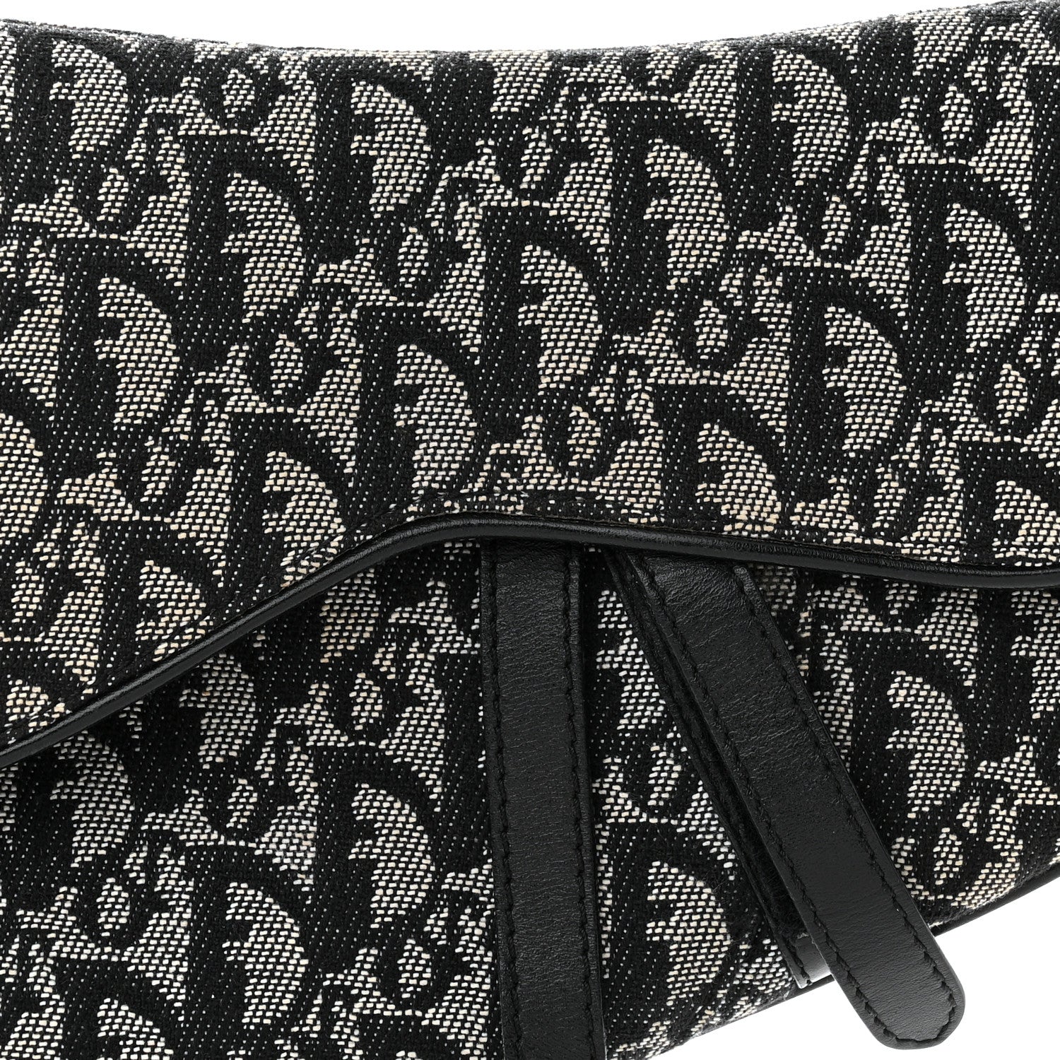 Christian Dior Monogram Saddle Bag Black 8 of 17