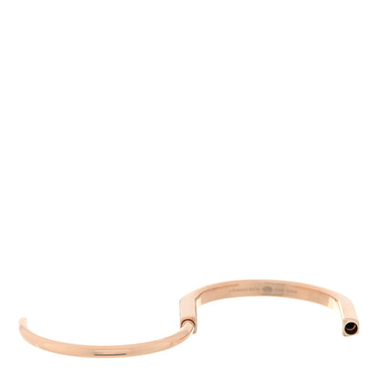 Tiffany 18K Rose Gold Tiffany Lock Bangle Bracelet 4 of 5