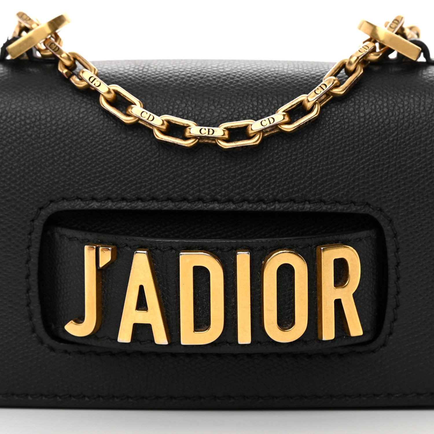 Christian Dior Grained Calfskin Mini J'Adior Chain Flap Bag Black 9 of 15