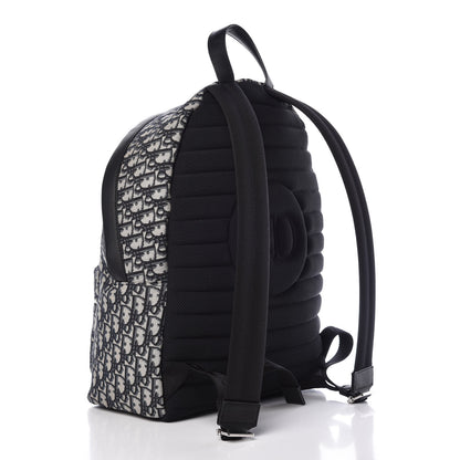 Christian Dior Oblique Calfskin Rider Backpack Beige Black 3 of 9