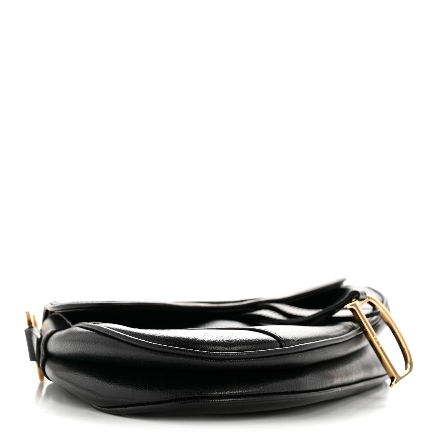 Christian Dior Shiny Goatskin  Saddle Bag Black 4 of 16