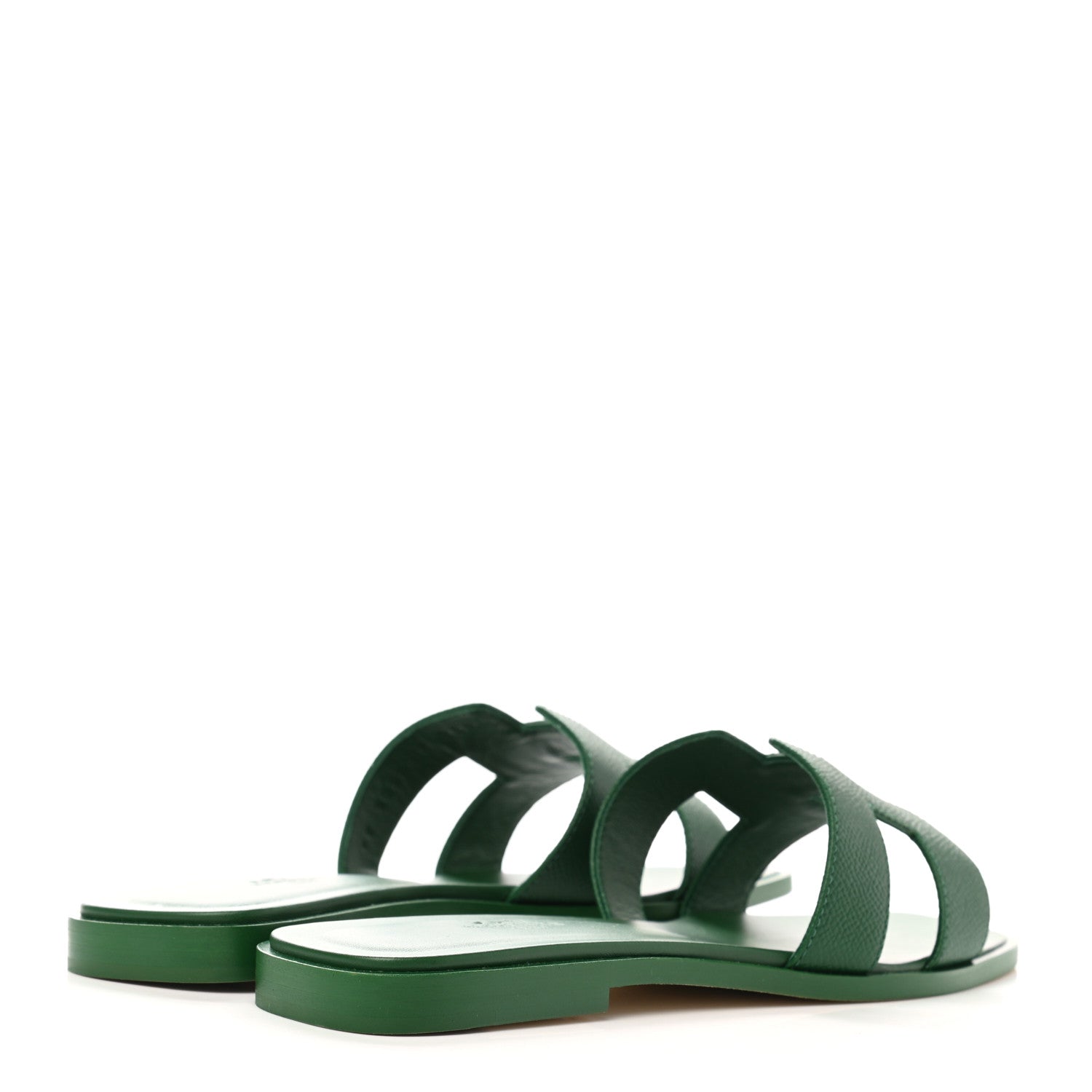 Hermes Epsom Oran Sandals 38 Vert Cactus 4 of 9