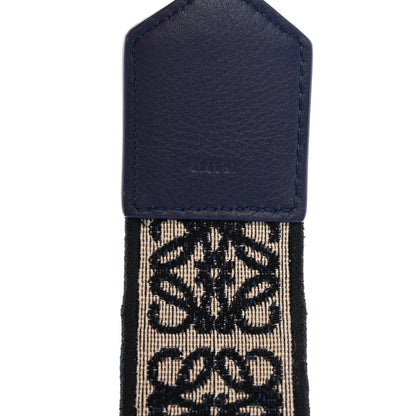 Loewe X HOWLS MOVING CASTLE Calfskin Calcifer Jacquard Anagram Strap Blue 3 of 5