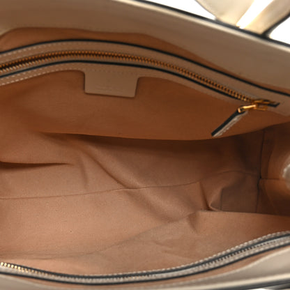 Gucci Boarded Plutone Calfskin Medium Jackie 1961 Tote Mystic White 5 of 9