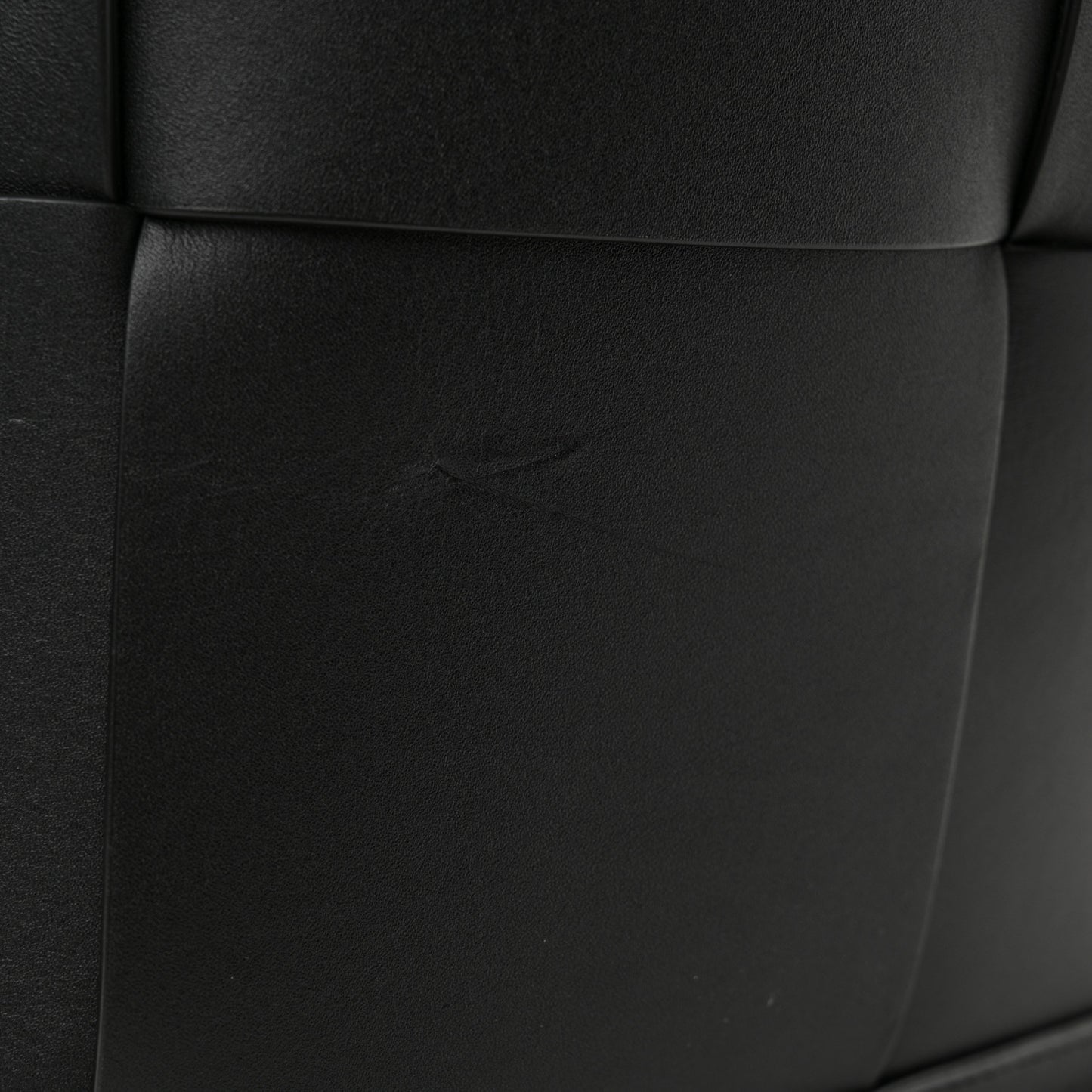 French Calfskin Maxi Intrecciato Large Vertical Arco Tote Black