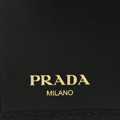 Prada Vitello Move Triangle Card Holder Wallet Black 6 of 6