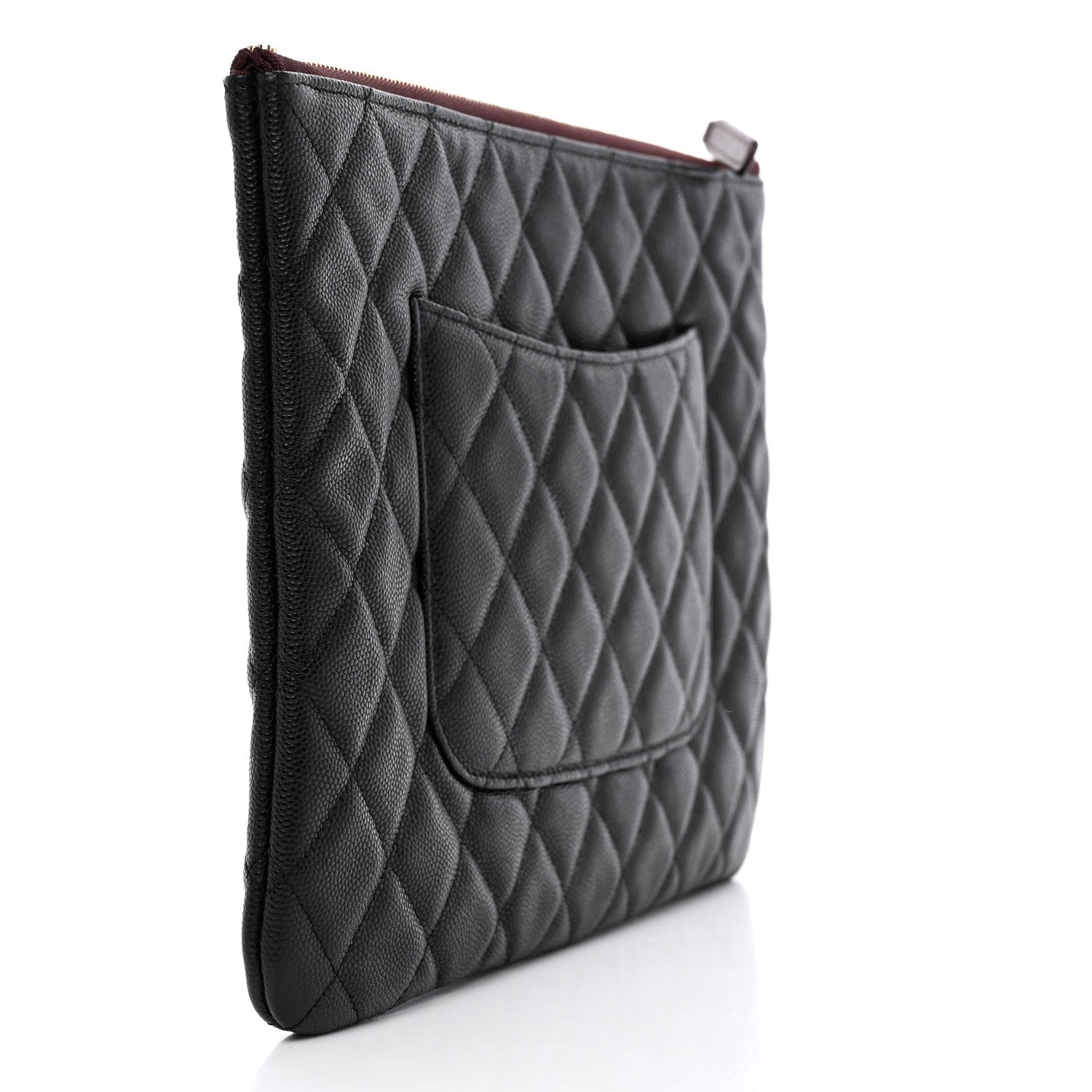 Chanel Caviar Quilted Medium Cosmetic Case Black 3 of 8