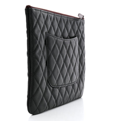 Chanel Caviar Quilted Medium Cosmetic Case Black 3 of 8