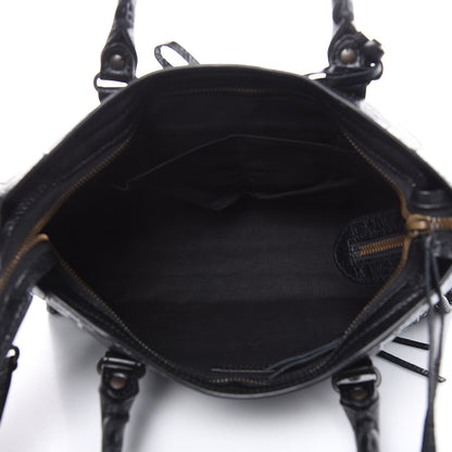 Balenciaga Agneau Classic Hardware Graffiti All Over S City Black 5 of 9