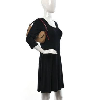 Fendi Raffia Baguette Red 2 of 8