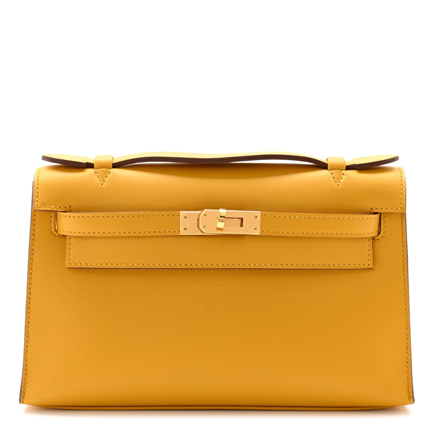Hermes Swift Kelly Pochette Clutch Jaune Ambre 1 of 11