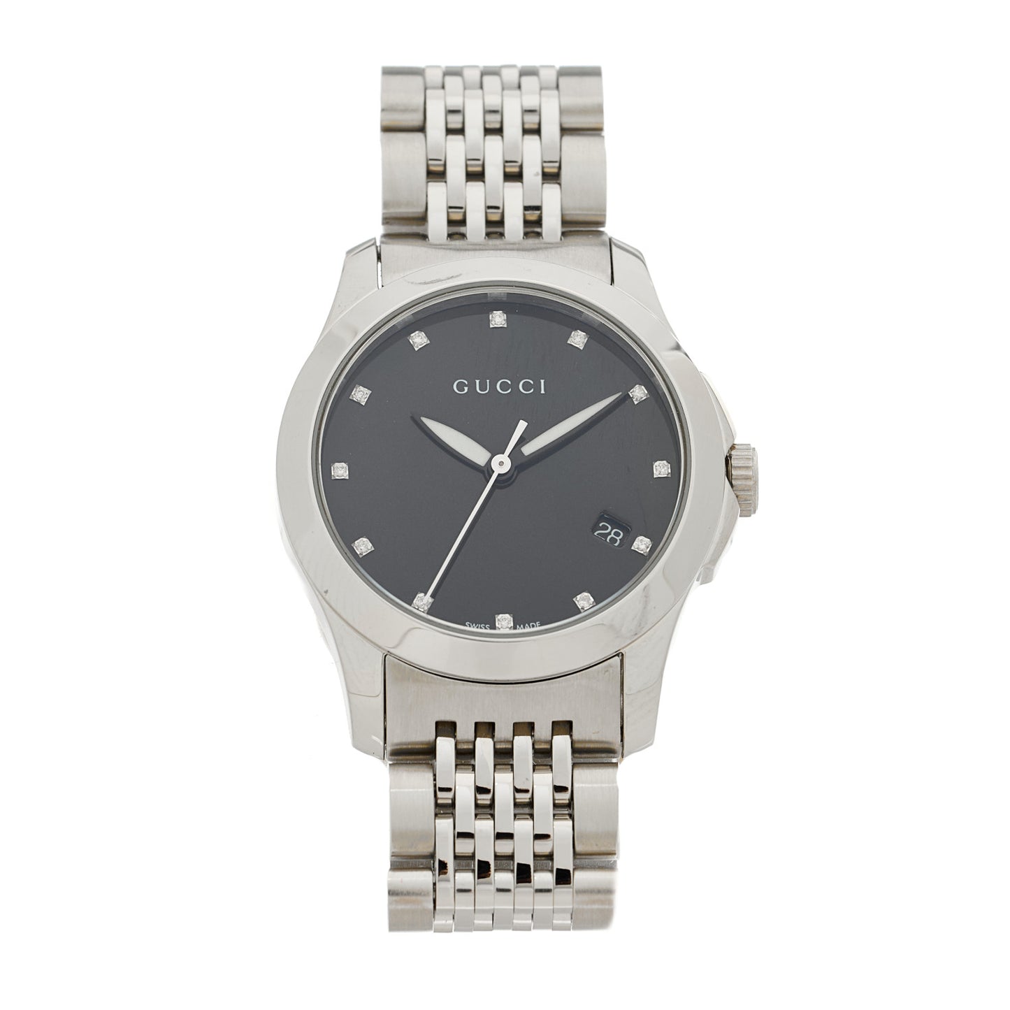 Stainless Steel Diamond 27mm G-Timeless Quartz Watch Black