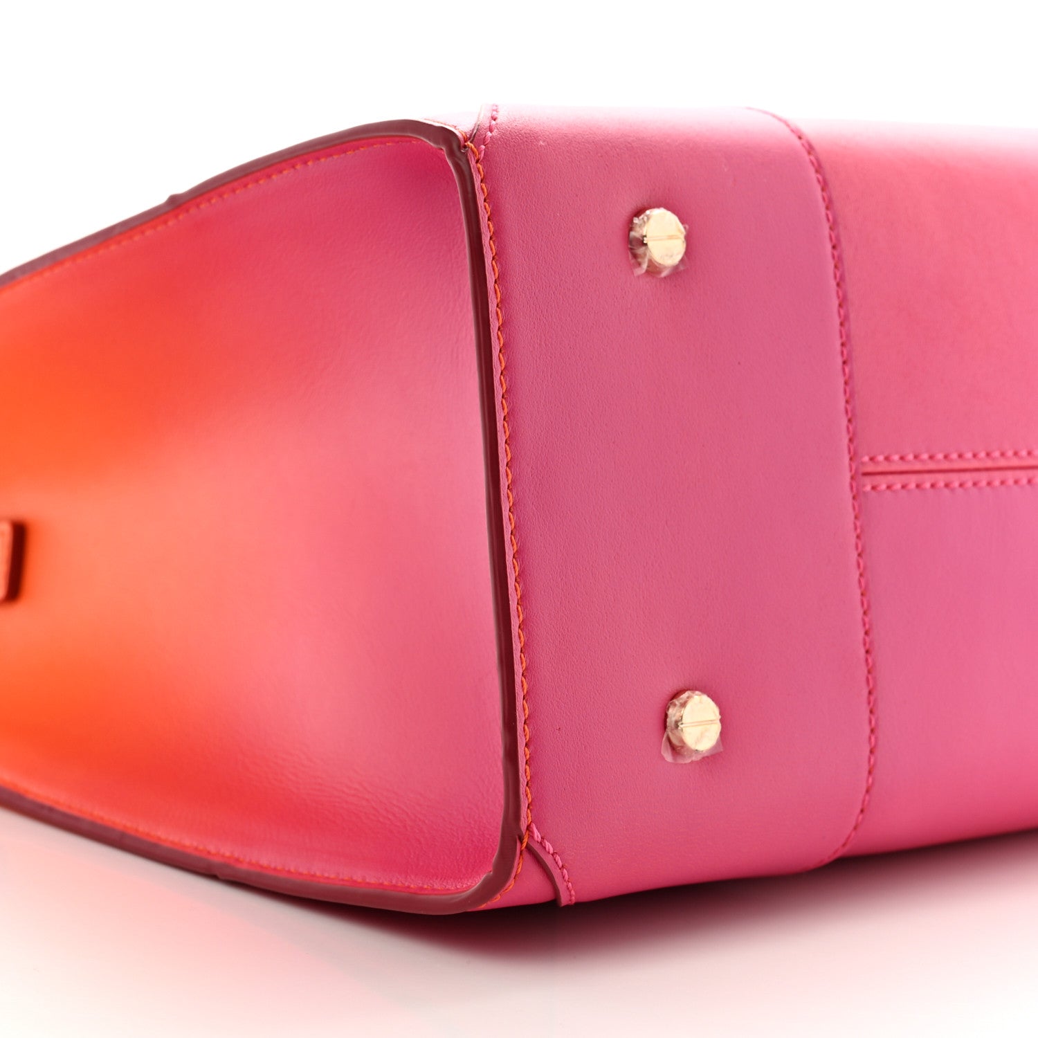 MCM Calfskin Gradation Large Munchen Tote Orange 8 of 9