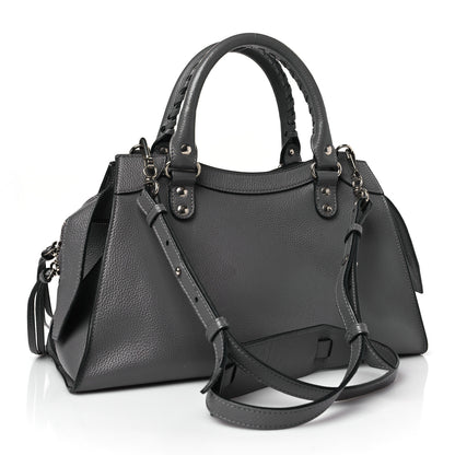 Balenciaga Grained Calfskin Neo Classic Silver Hardware S City Dark Grey 3 of 9