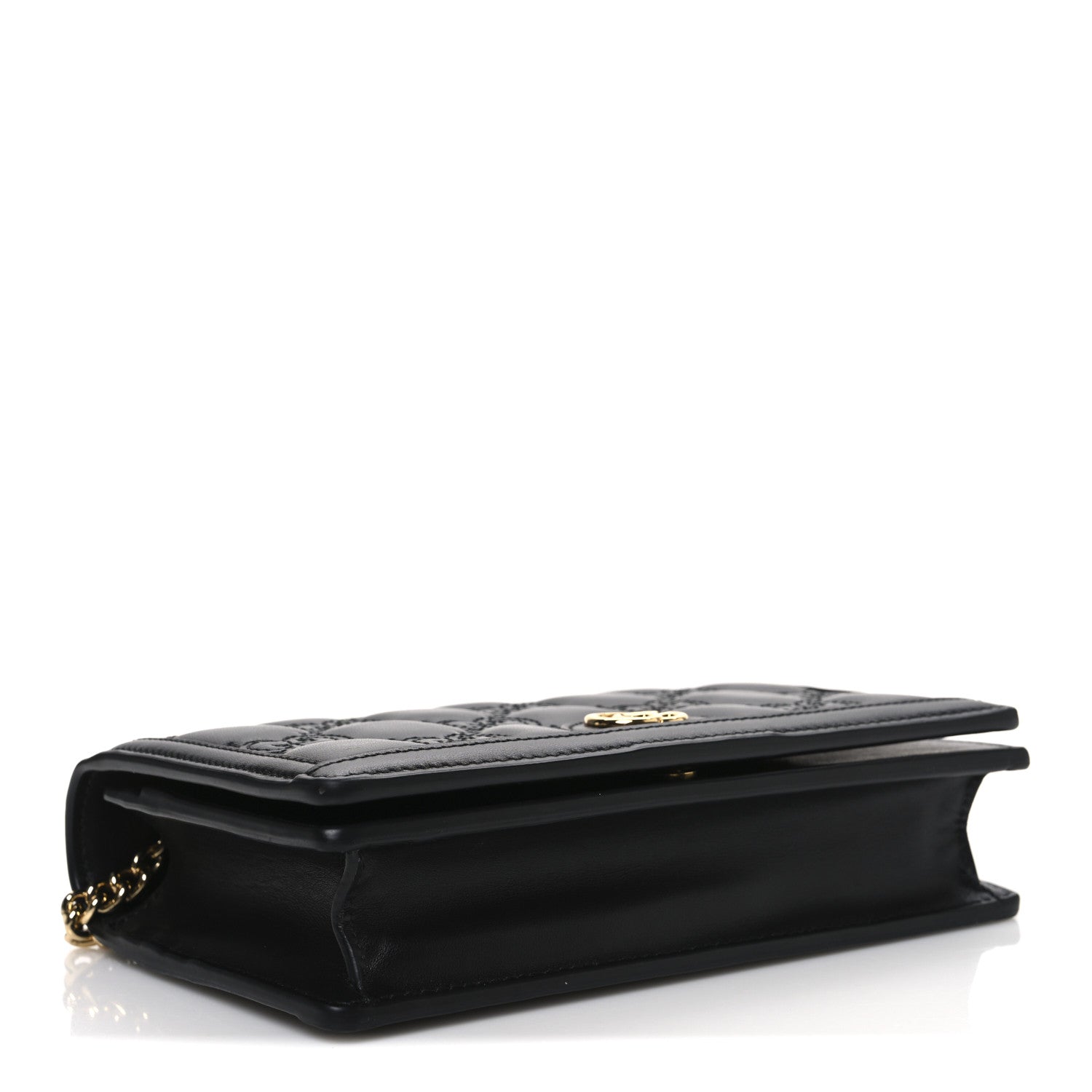 Gucci Calfskin GG Matelasse Chain Wallet Black 4 of 9