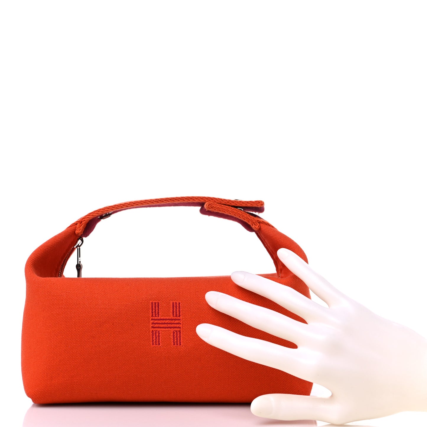 Canvas Small Bride-A-Brac Pouch Orange Burgundy