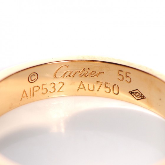Cartier 18K Yellow Gold 4mm LOVE Wedding Band Ring 55 7.25 3 of 6