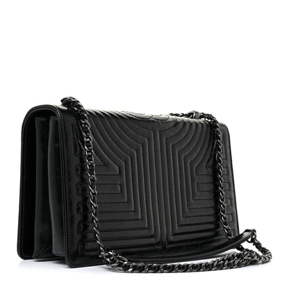 Chanel Glazed Calfskin Quilted Medium Korean Garden Flap Black 2 of 14