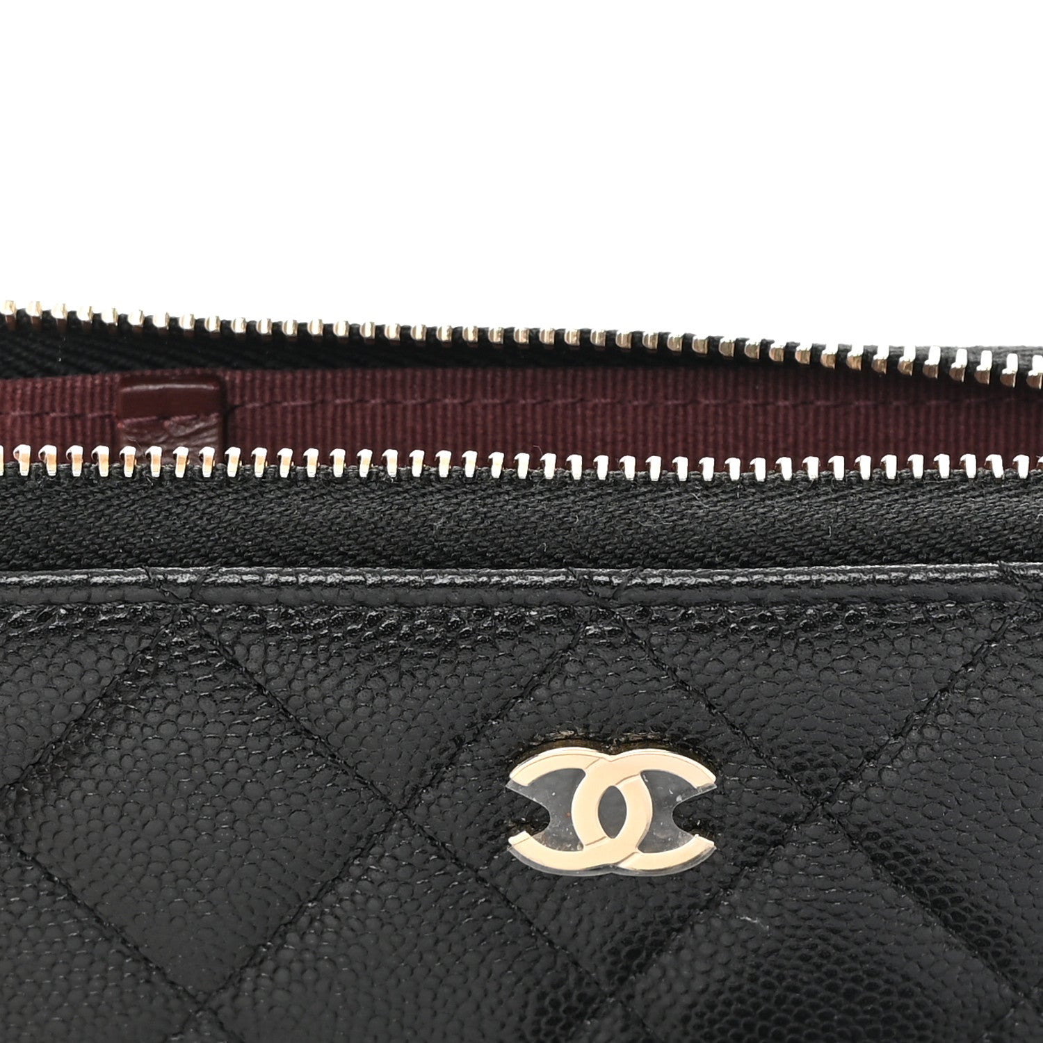 Chanel Caviar Quilted Zipped Key Holder Case Black 9 of 11