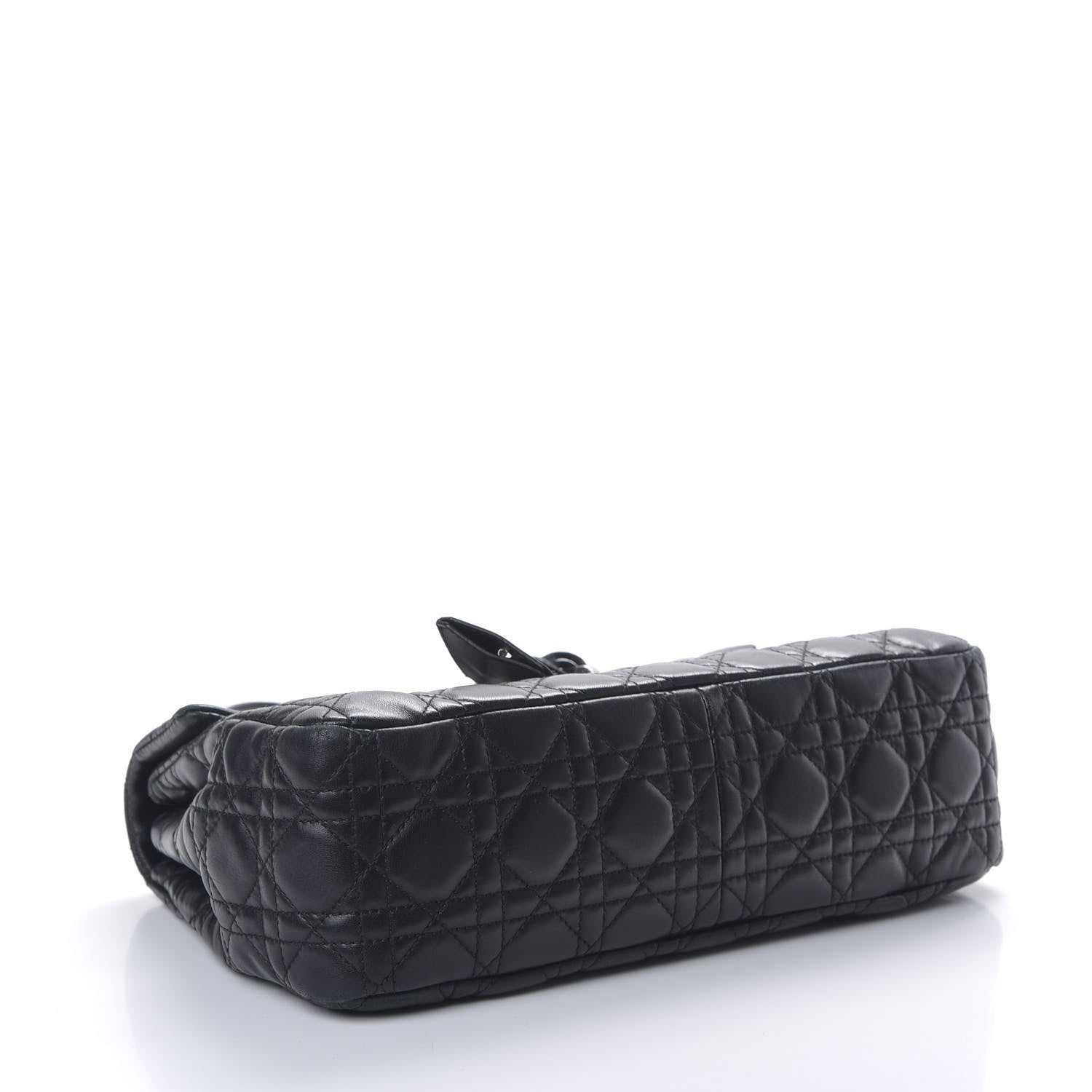 Christian Dior Lambskin Cannage Flap Bag Black 3 of 10