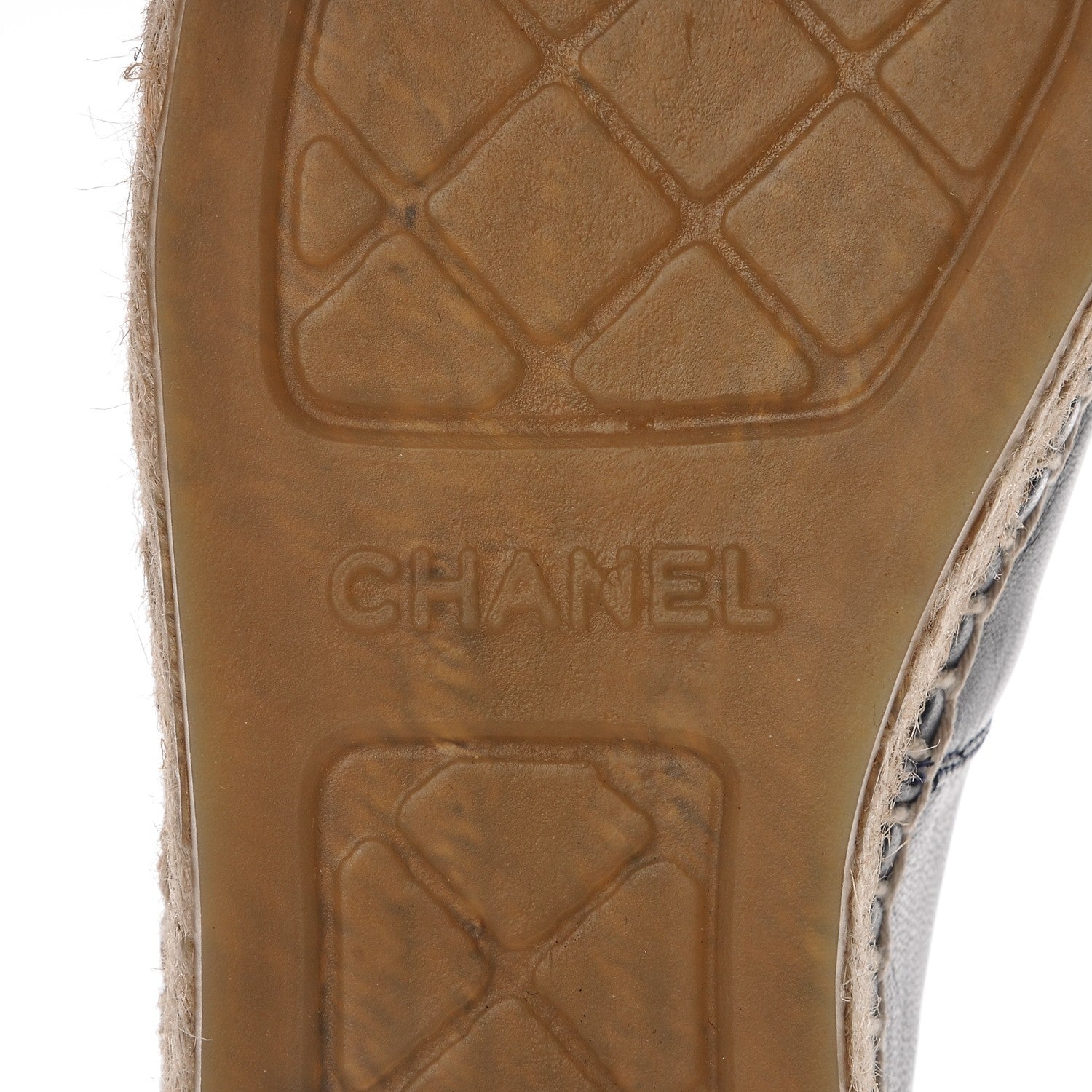 Chanel Lambskin CC Espadrilles 38 Black Navy 7 of 9