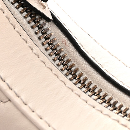 Gucci Calfskin Matelasse Chevron Mini GG Marmont Half Moon Hobo Mystic White 10 of 10