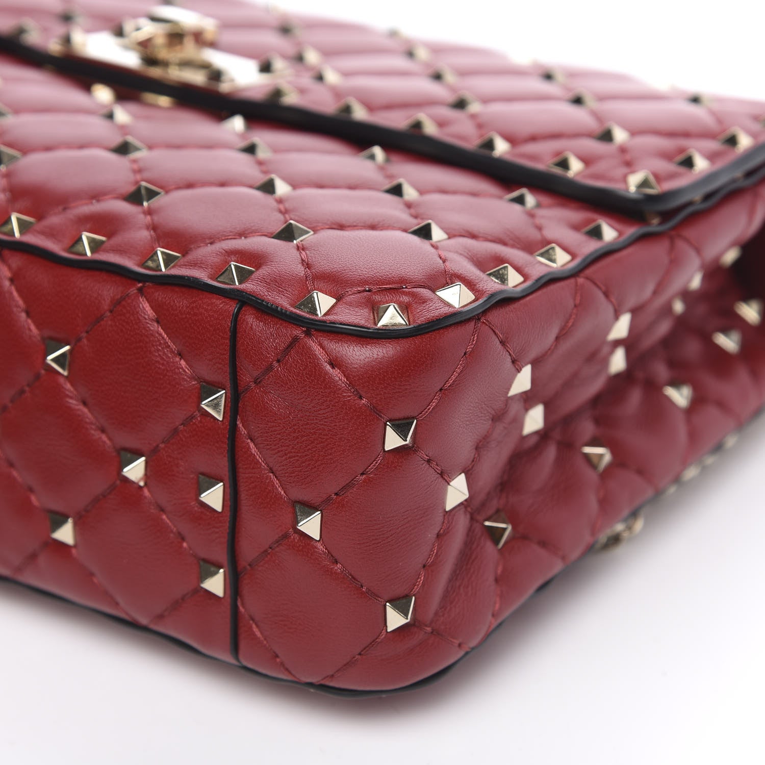 Valentino Garavani Nappa Medium Rockstud Spike Shoulder Bag Rosso Valentino 8 of 10