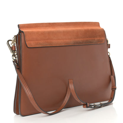 Chloe Suede Calfskin Medium Faye Shoulder Bag Tobacco 3 of 14