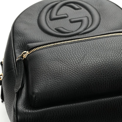 Gucci Pebbled Calfskin Soho Chain Backpack Black 13 of 14