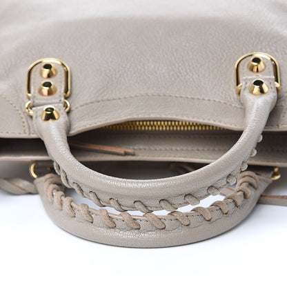 Balenciaga Chevre Gold Metallic Edge Hardware Mini City Beige Dune Argille 10 of 10