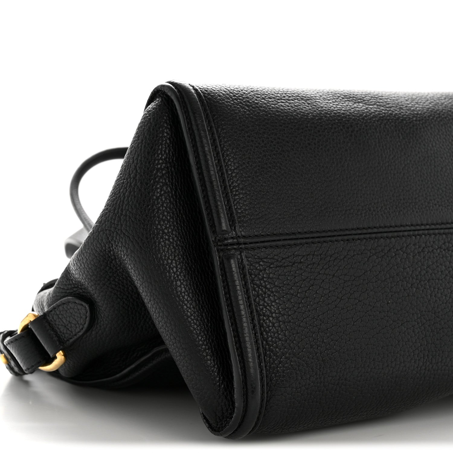 Alexander McQueen Pebbled Calfskin Small Skull Padlock Zip Around Tote Black 9 of 14