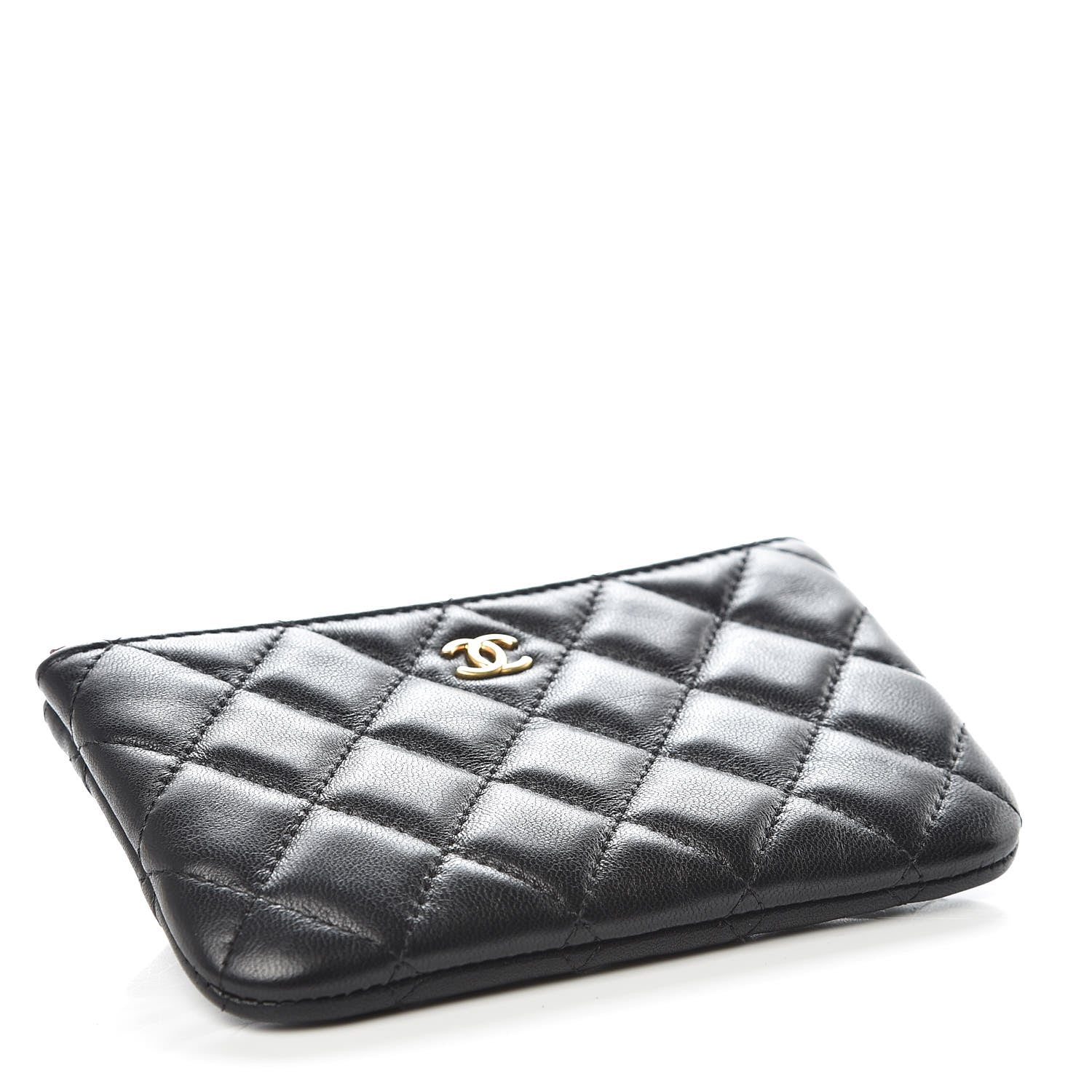 Chanel Lambskin Quilted Small Cosmetic Case Black 4 of 10