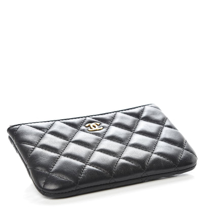 Chanel Lambskin Quilted Small Cosmetic Case Black 4 of 10