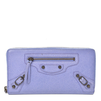 Balenciaga Agneau Classic Hardware Continental Zip Around Wallet Mauve 1 of 7