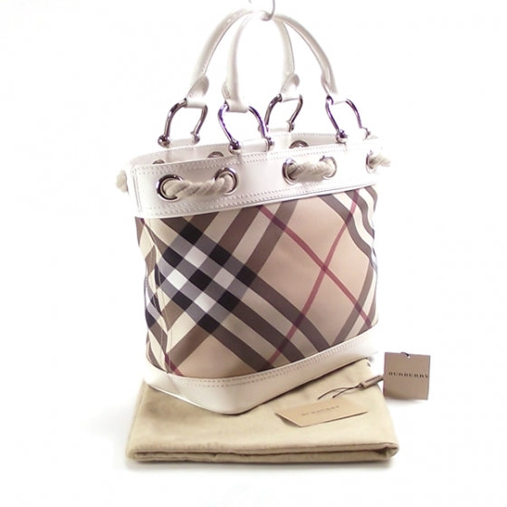 Burberry Nova Check Nautical Tote White 3 of 12