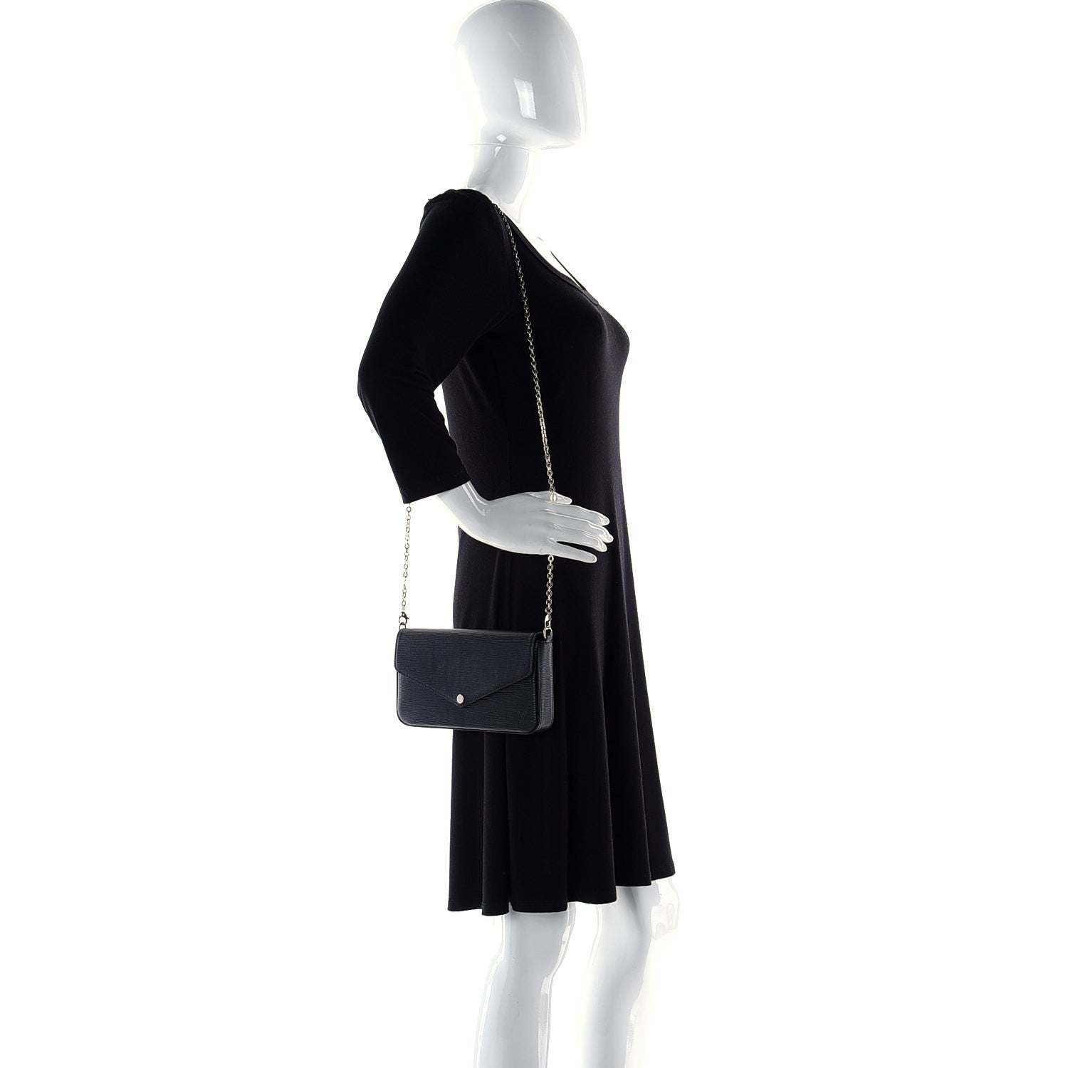 Louis Vuitton Epi Pochette Felicie Black 3 of 11