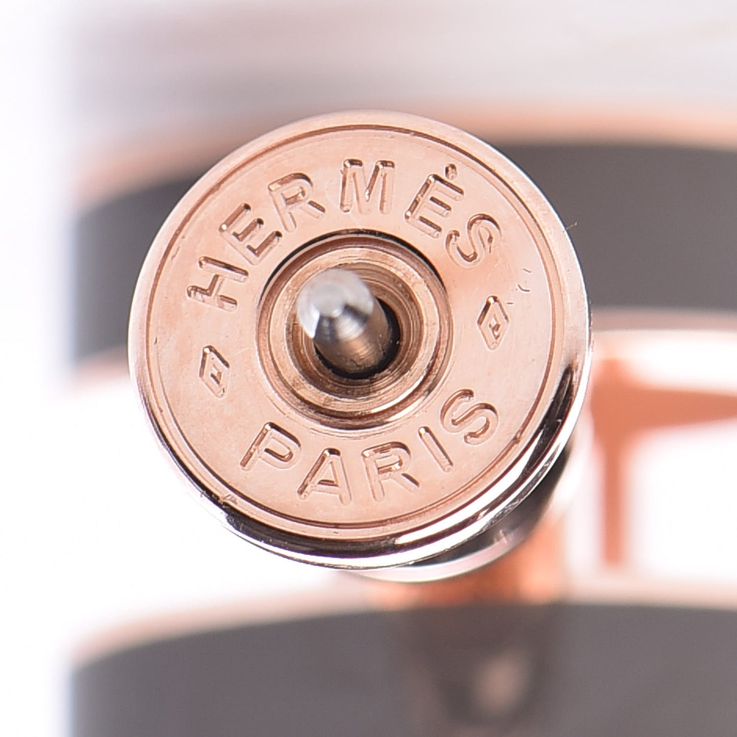 Rose Gold Lacquered Pop H Earrings Etain