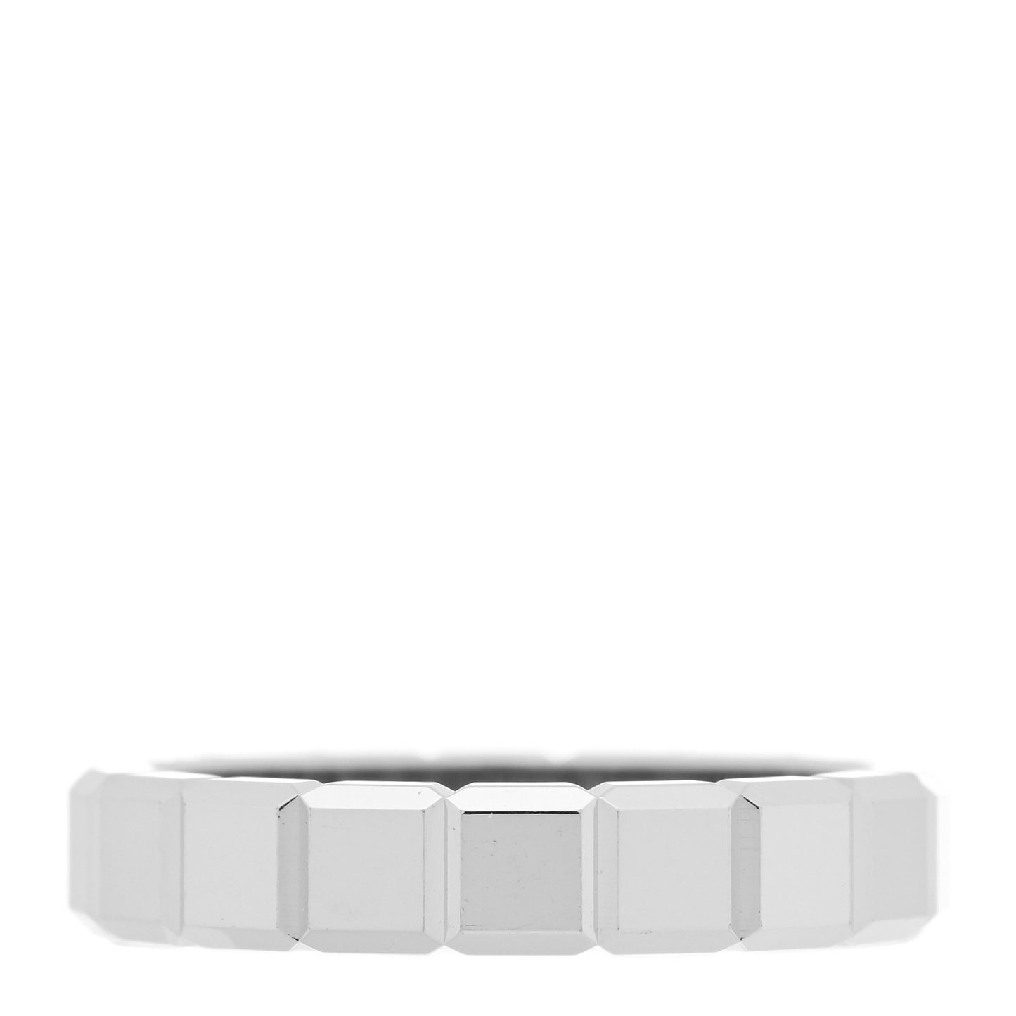 18K White Gold Ice Cube Band Ring 53 6.5