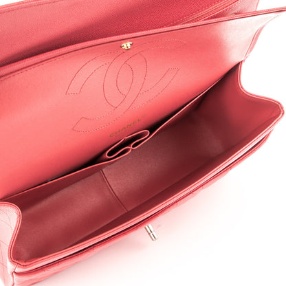 Chanel Caviar Quilted Jumbo Double Flap Dark Pink 5 of 8