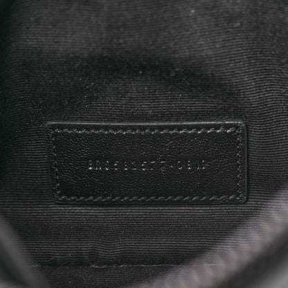 Saint Laurent Crinkled Calfskin Matelasse Monogram Niki Bill Pouch Black 7 of 12