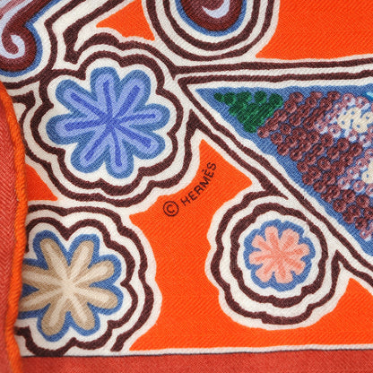 Hermes Cashmere Silk L'Arbre Du Vent Shawl 140 4 of 4