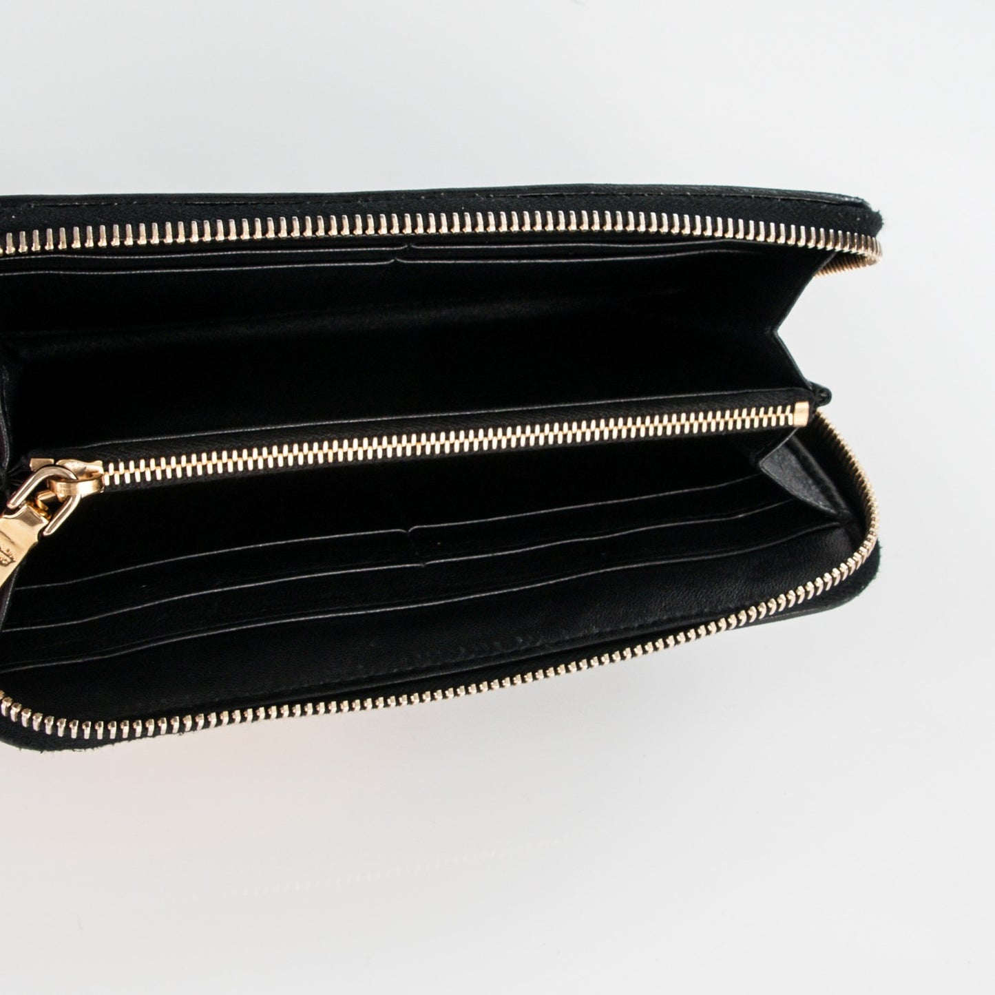Nappa Pop Girl Zip Around Wallet Nero Black