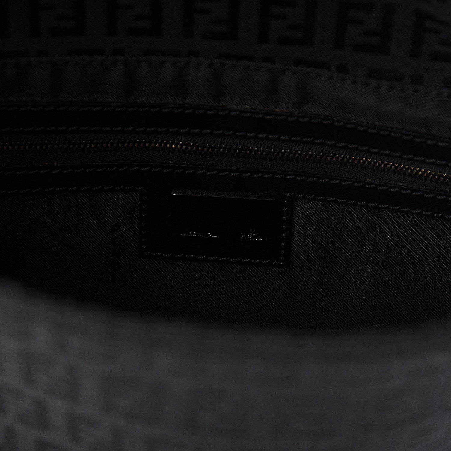 Fendi Zucchino Mama Baguette Black 6 of 9