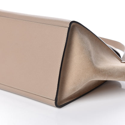 Celine Drummed Calfskin Suede Medium Trapeze Dune 7 of 9