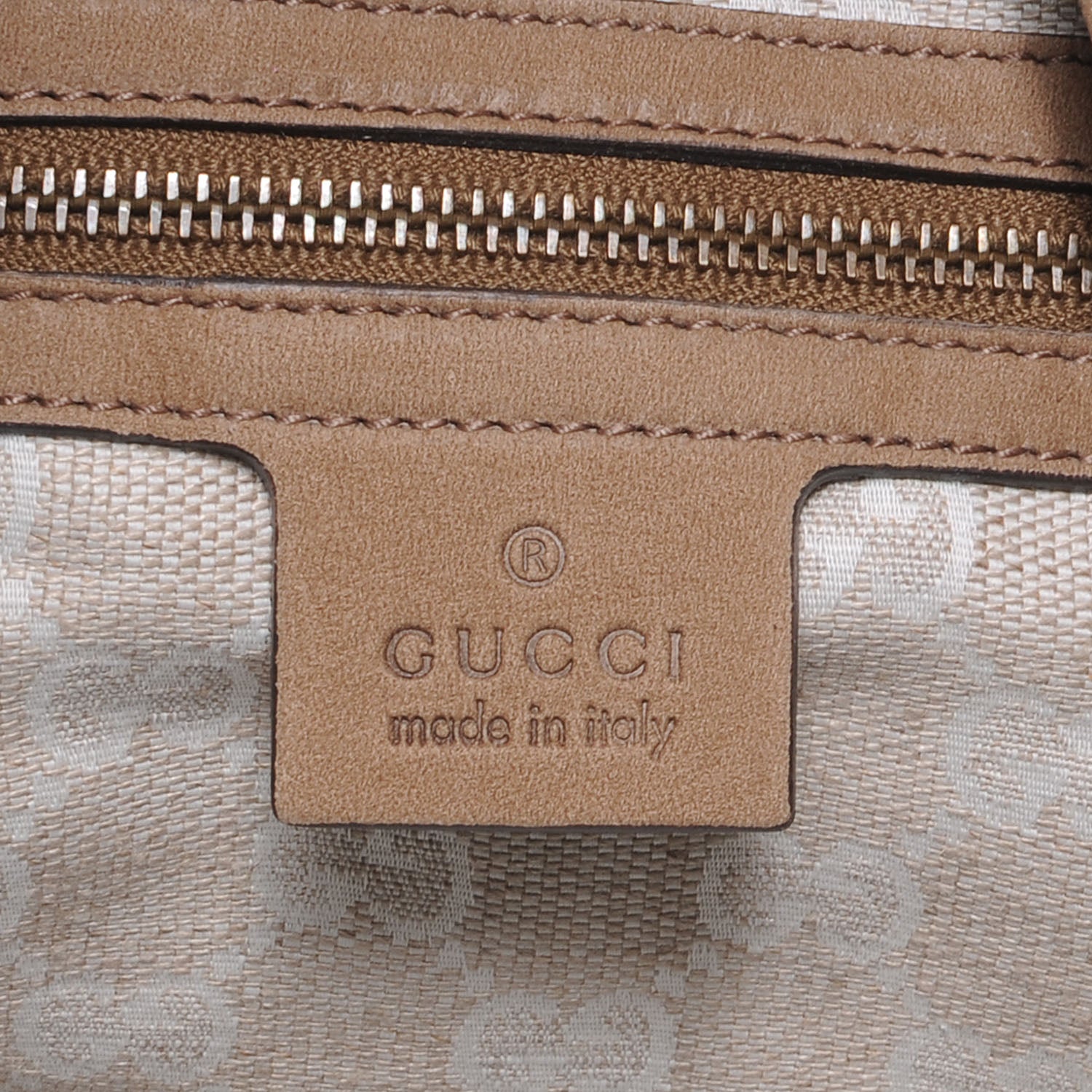 Gucci Nubuck Large Soft Stirrup Shoulder Bag Light Brown 6 of 7